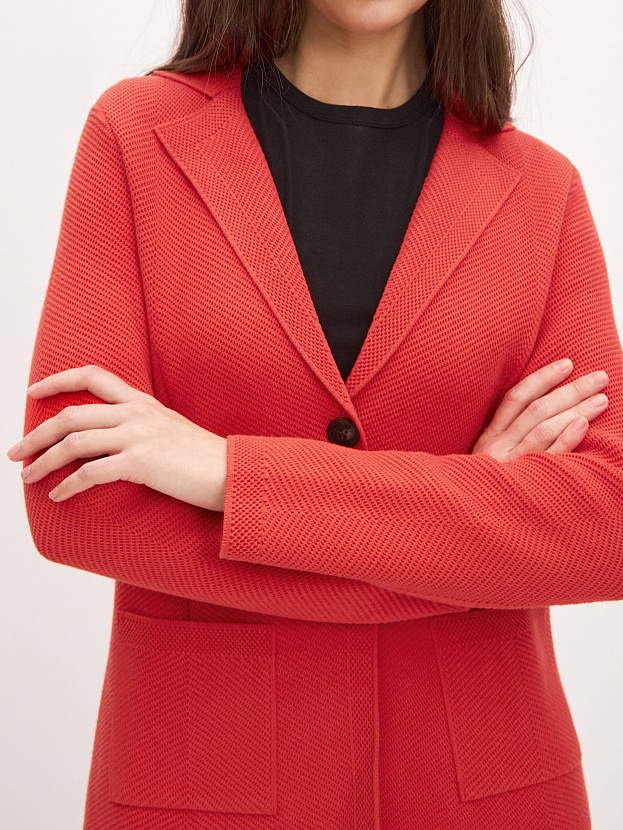 Рута жакет трикотажный (красный, 46)