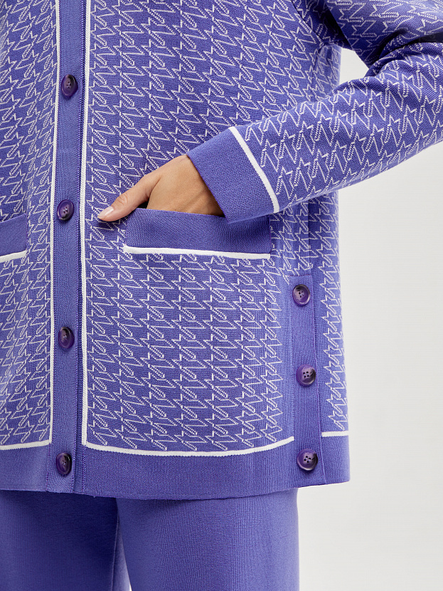 Сандро кардиган трикотажный (фиолетовый, 44-46)