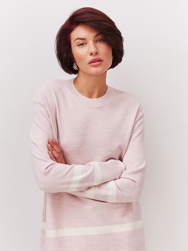 Стрит джемпер трикотажный (бледно-розовый, 44-46)