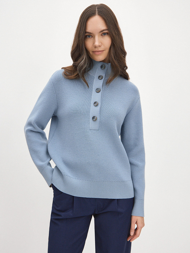 Мюнхен джемпер трикотажный (серо-голубой, 44-46)