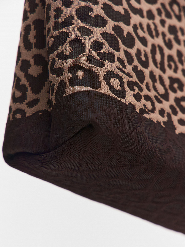 Сумка жаккардовая 2025-Л03 (т.коричневый/какао)