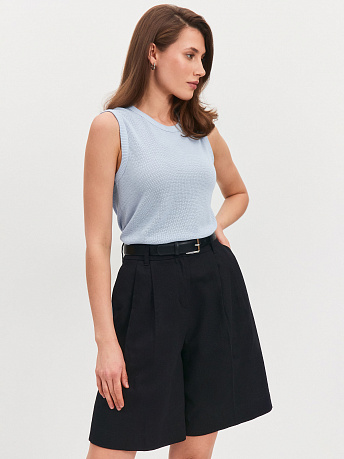 Майка с круглым вырезом из хлопка и вискозы Эмма