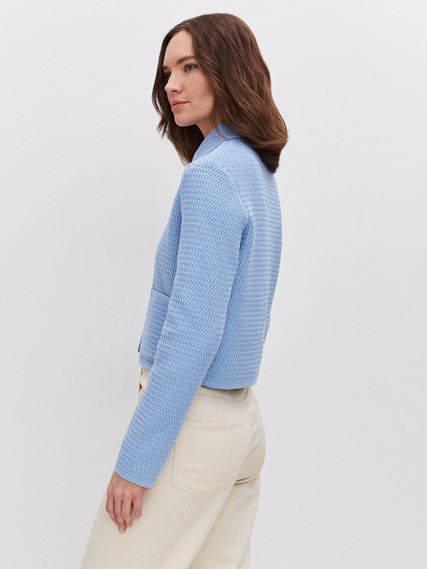 Селена жакет трикотажный (голубой, 46)