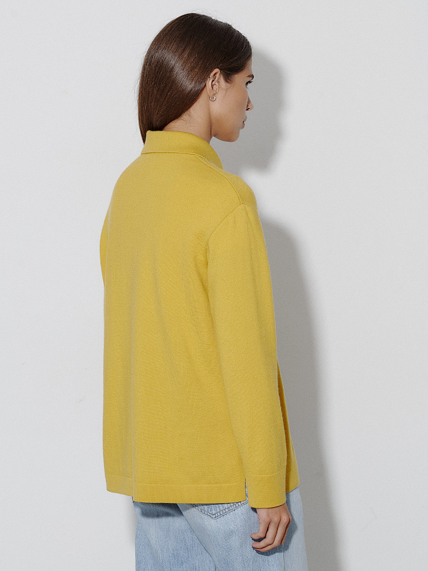 Джем кардиган (рубашка) трикотажный (охра, 44-46)