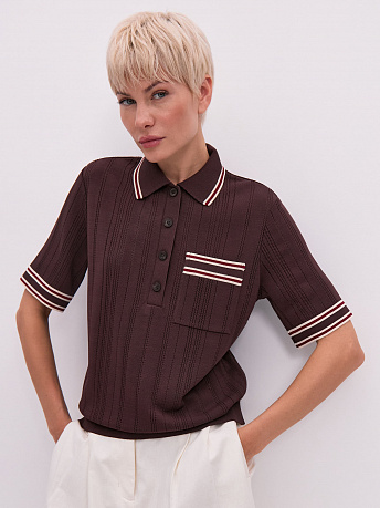 Футболка-поло с акцентными полосками Льюис