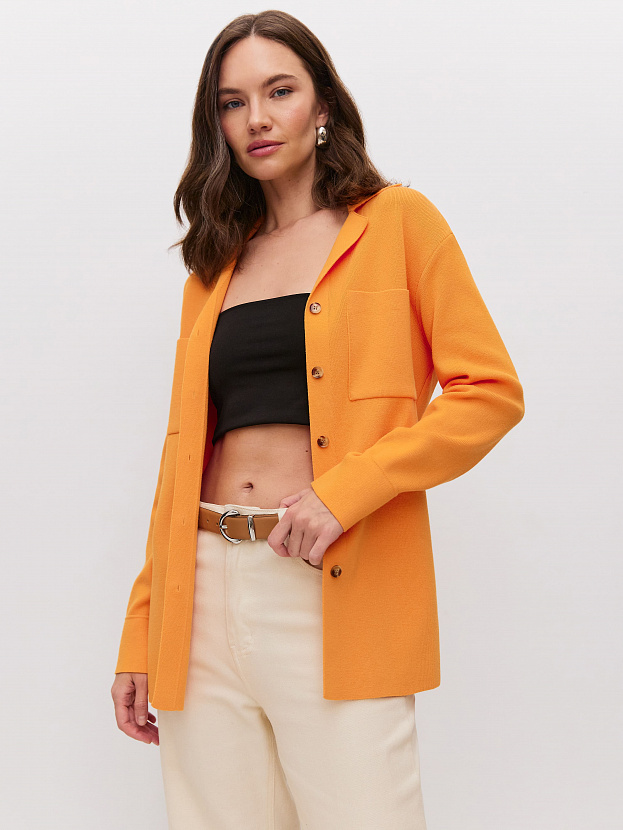 Фрида жакет трикотажный (оранжевый, 44-46)