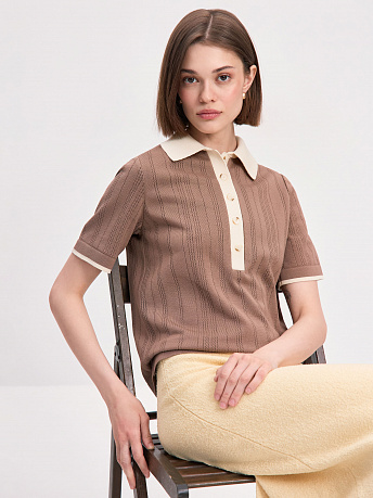 Футболка-поло из вискозы Либерти