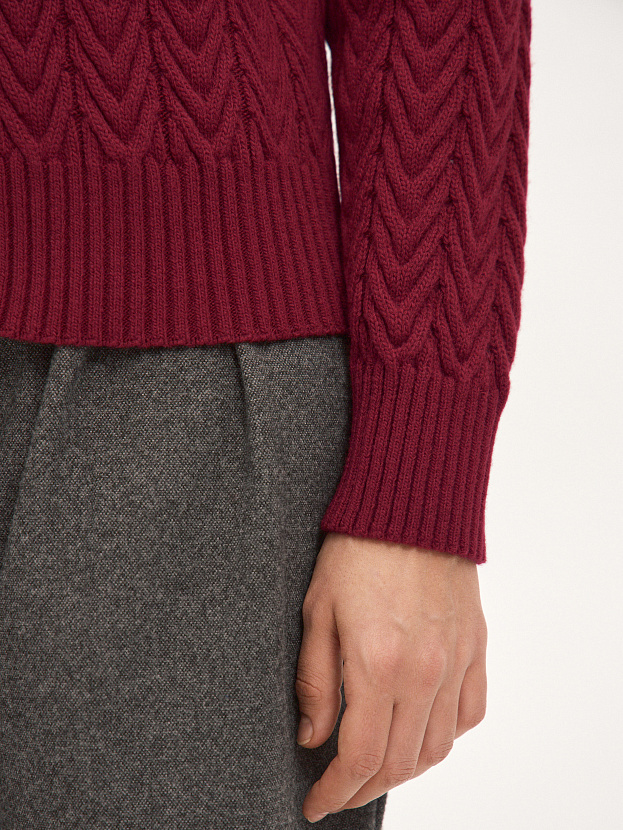 Веллес джемпер (бомбер) трикотажный (вишневый, 44-46)