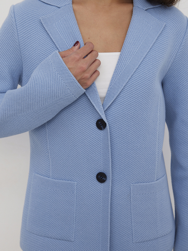 Рута жакет трикотажный (голубой, 46)