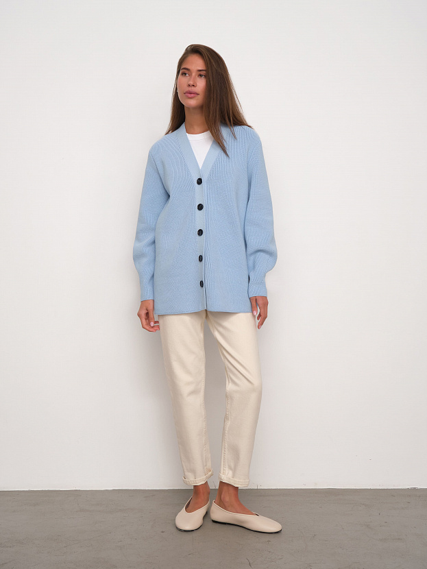 Родос кардиган трикотажный (голубой, 44-46)