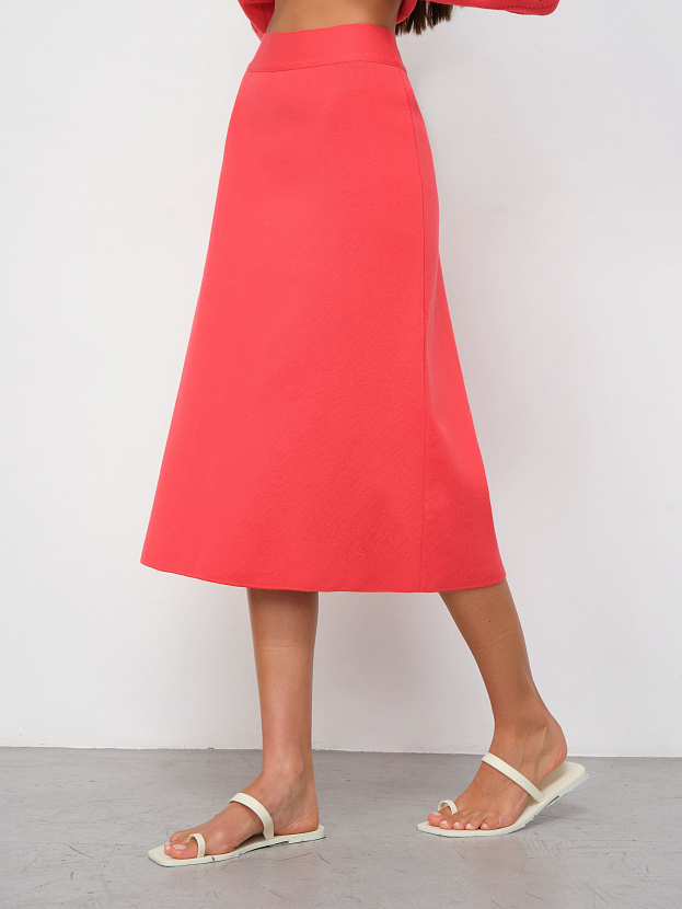 Моне юбка трикотажная (глубокий коралловый, 46)