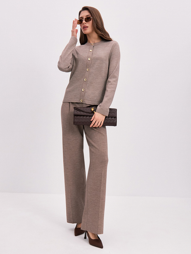 Мята кардиган трикотажный (какао, 46)