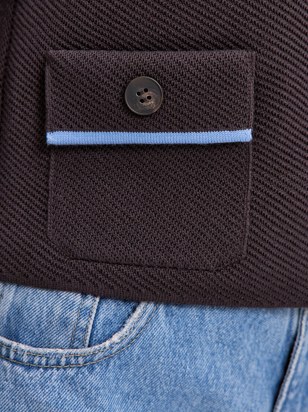 Элира жакет трикотажный (темно-коричневый, 44-46)