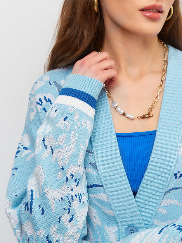 Гарда кардиган трикотажный (голубой, 44-46)