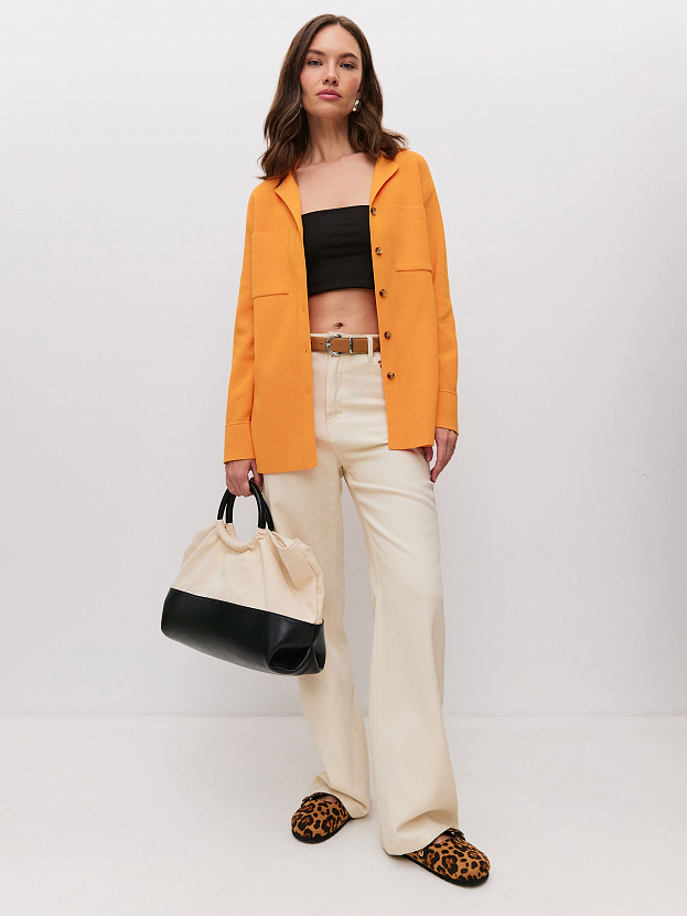 Фрида жакет трикотажный (оранжевый, 44-46)