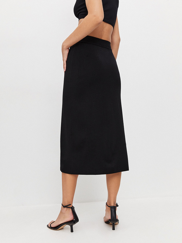 Каролла юбка трикотажная (черный, 46)