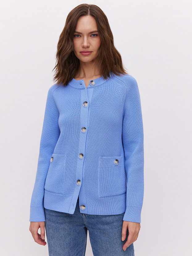 Джейн кардиган трикотажный (василек, 44-46)