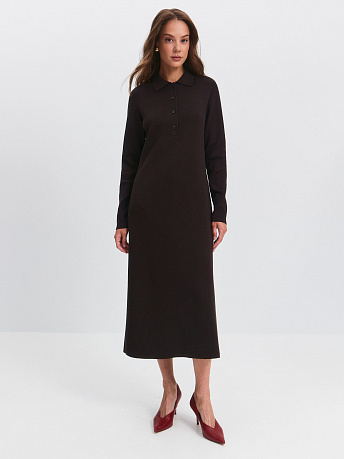 Платье-поло из хлопка и вискозы Сатори