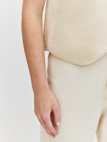 Однобортный жилет с хлопком и вискозой Вита