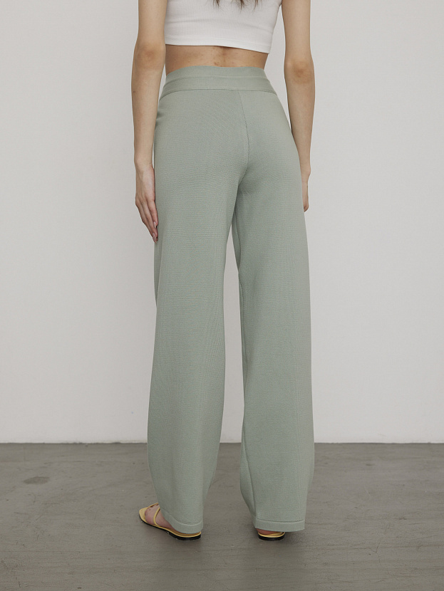 Палаццо брюки трикотажные (св.зеленый, 40-42/164-170)