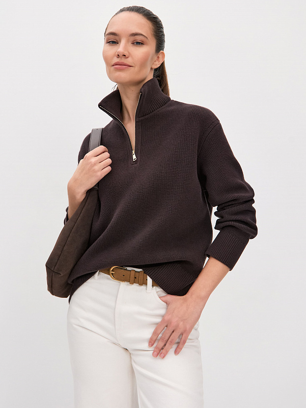 Авилон джемпер трикотажный (т. коричневый, 44-46)