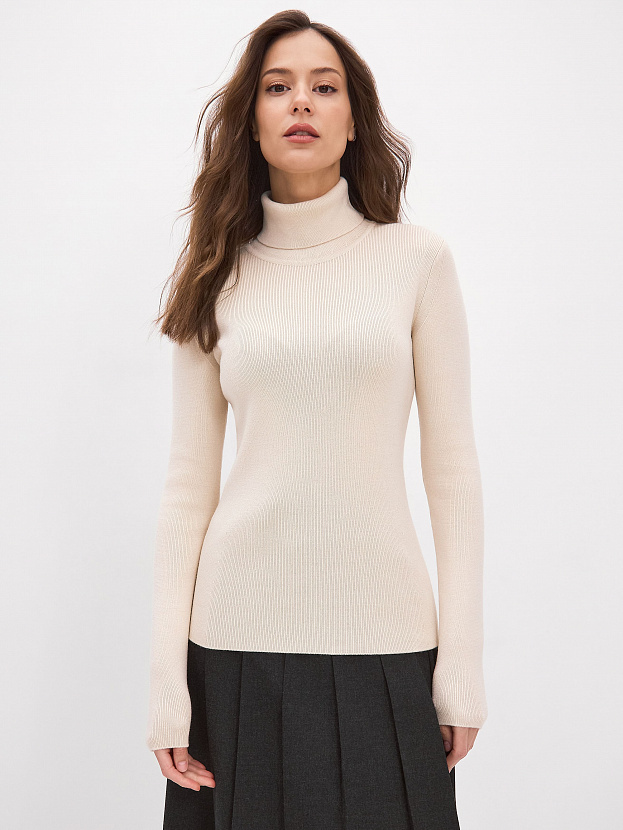 Клео водолазка трикотажная (кремовый, 44-46)