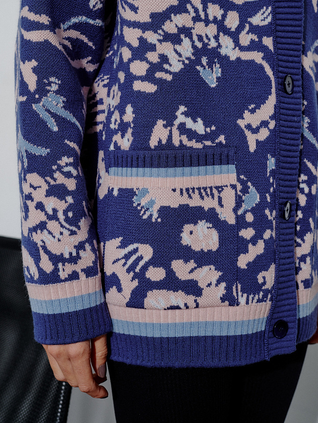 Горизонт кардиган трикотажный (синий, 44-46)