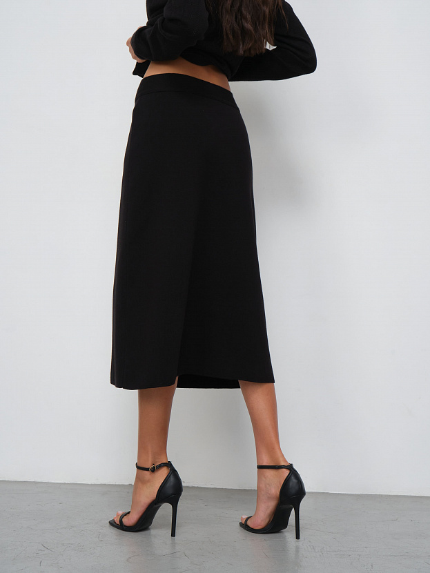 Моне юбка трикотажная (черный, 46)