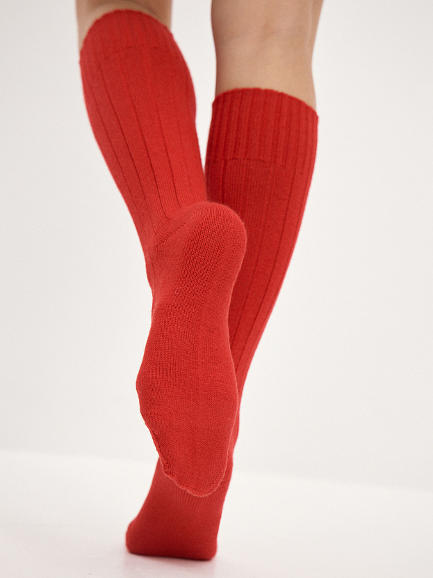 Гольфы трикотажные Степ (красный, 36-40)