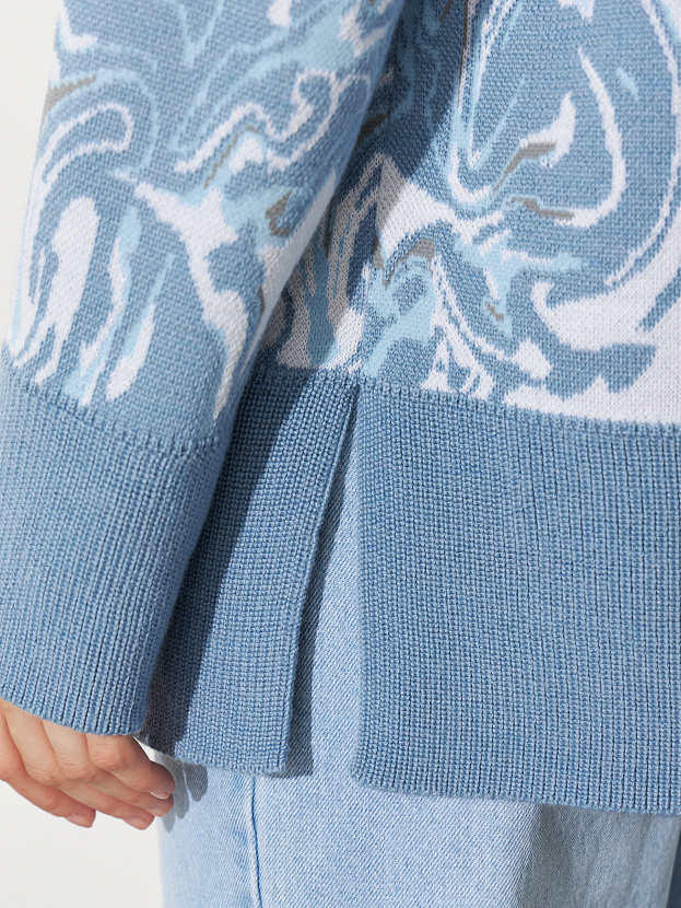 Грация джемпер трикотажный (серо-голубой, 44-46)