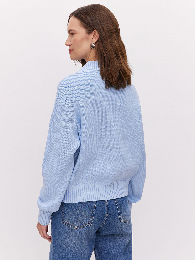 Гранд джемпер (бомбер) трикотажный (голубой, 44-46)