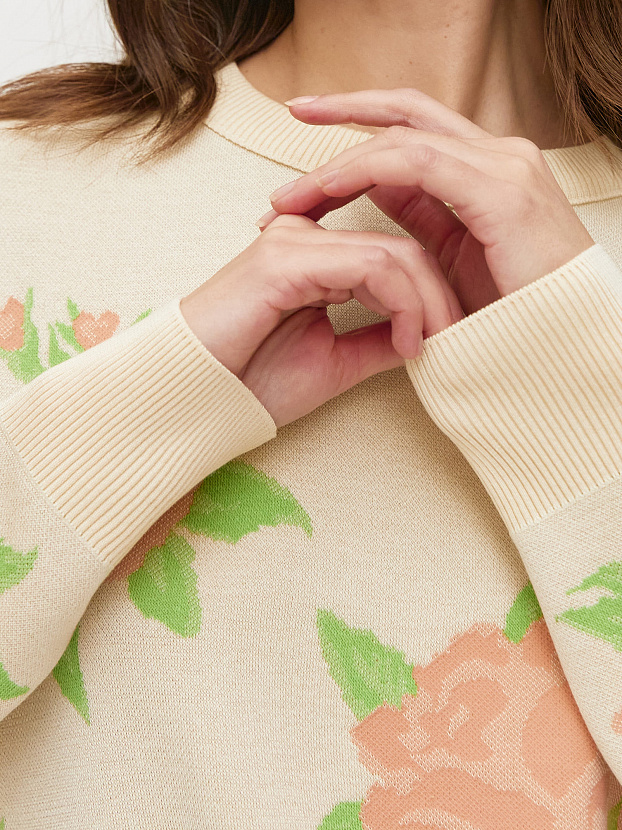 Рози джемпер трикотажный (кремовый, 44-46)