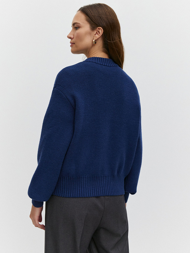 Эльба джемпер (бомбер) трикотажный (темно-синий, 44-46)