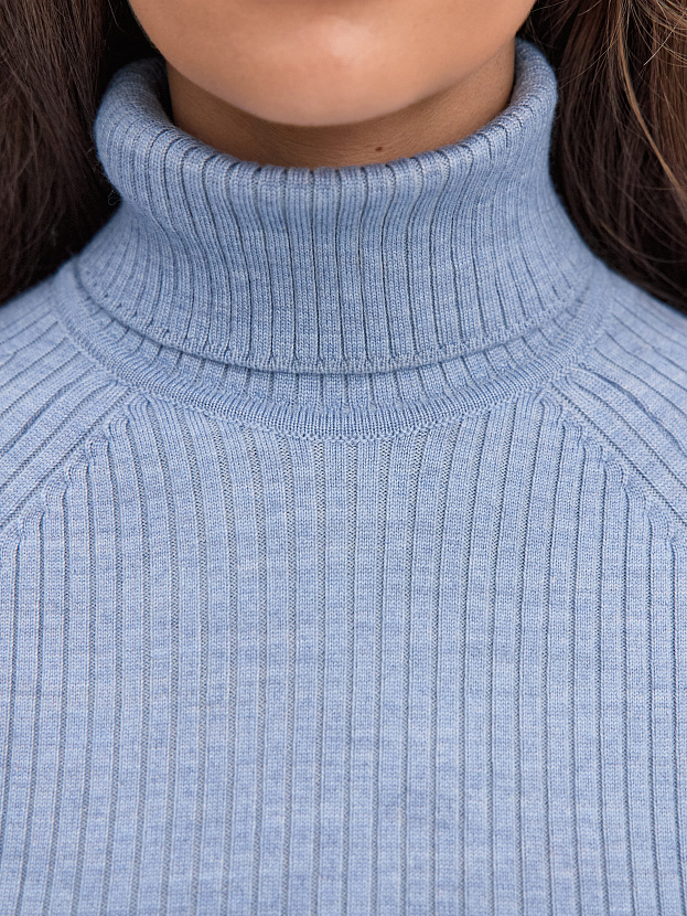 Инди водолазка трикотажная (серо-голубой, 44-46)