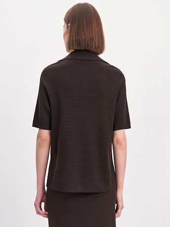 Кардиган из хлопка и вискозы с коротким рукавом Эллада