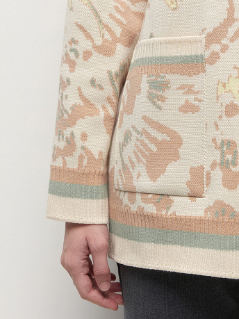 Кардиган из вискозы с жаккардовым рисунком Гарда