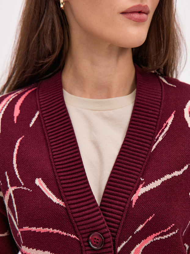 Гарда кардиган трикотажный (бордо, 44-46)