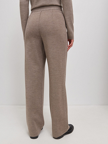 Брюки из шерсти мериноса с защипами Арно