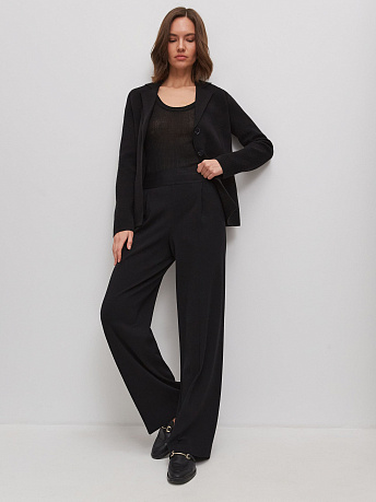 Брюки из шерсти мериноса с защипами Арно