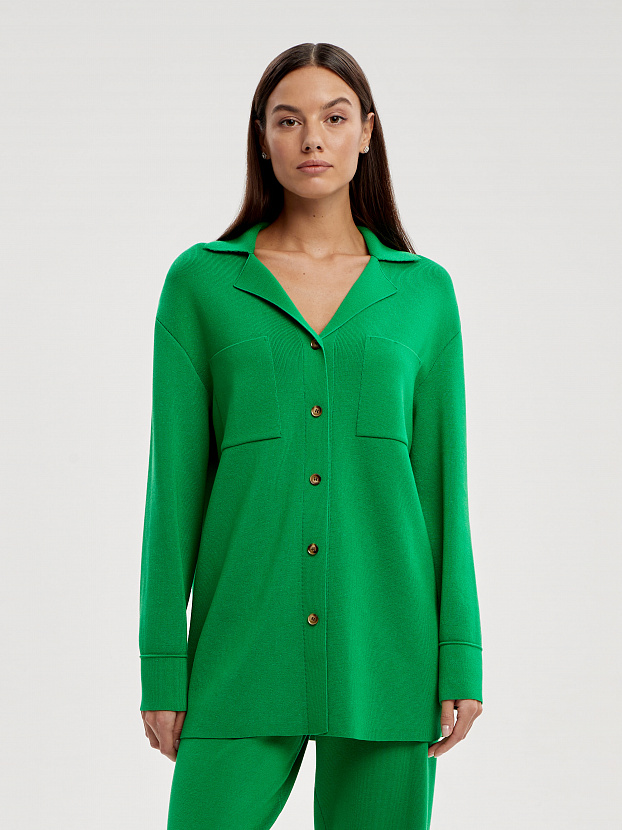 Тира кардиган трикотажный (ярко-зеленый, 44-46)