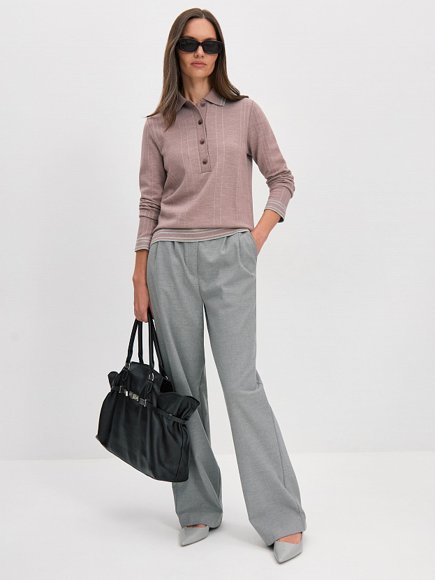 Кайли джемпер трикотажный (розовато-серый, 44-46)