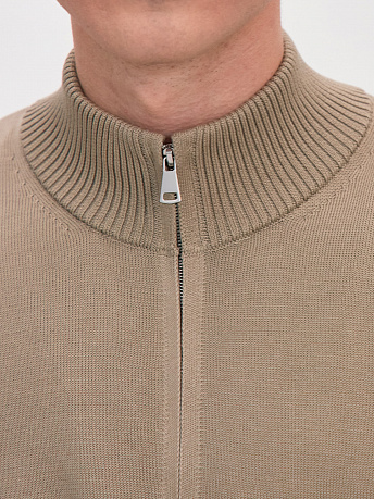 Кардиган мужской из хлопка с карманами на молнии