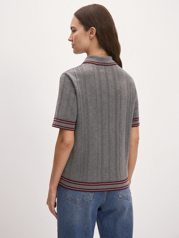 Данте джемпер (футболка) трикотажный (серый меланж, 44-46)