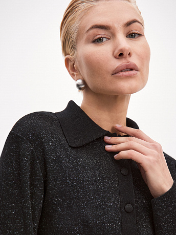 Джемпер из шерсти мериноса с вискозой и люрексом Логан