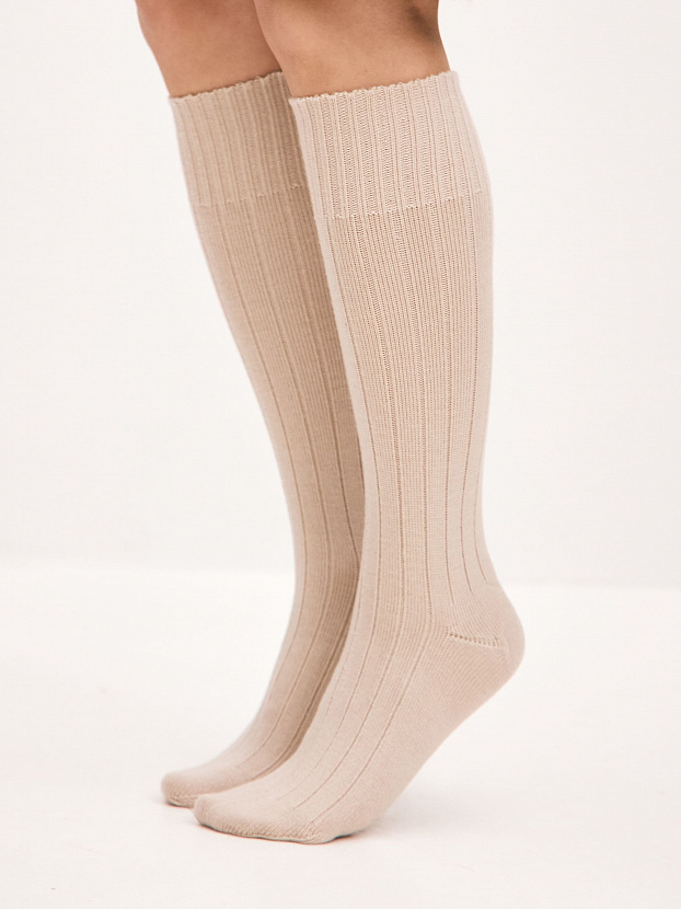 Гольфы трикотажные Степ (кремовый, 36-40)