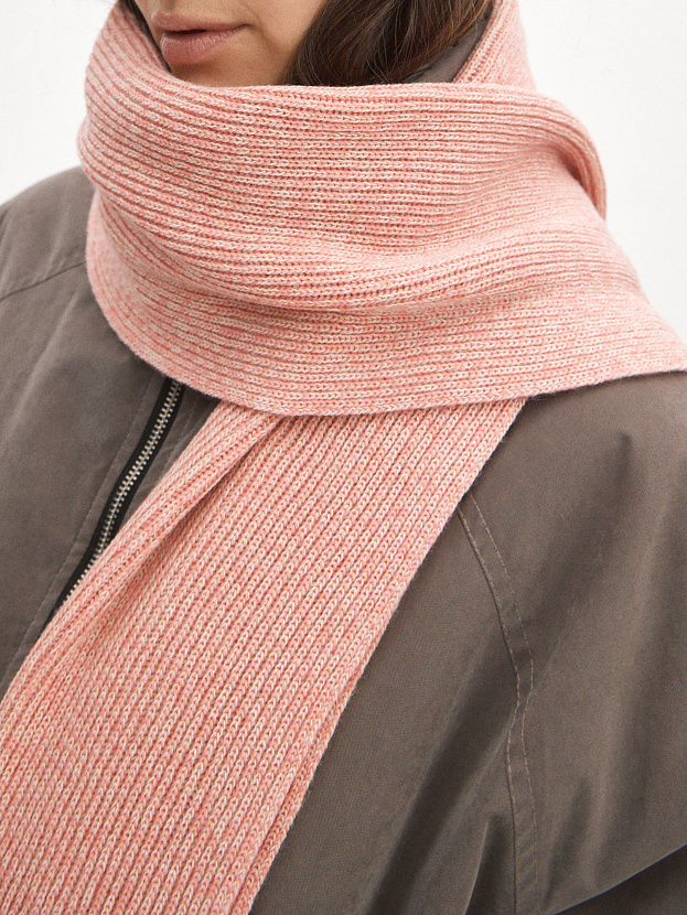 Бредли комплект (шапка+шарф) трикотажный (коралл/песочный)