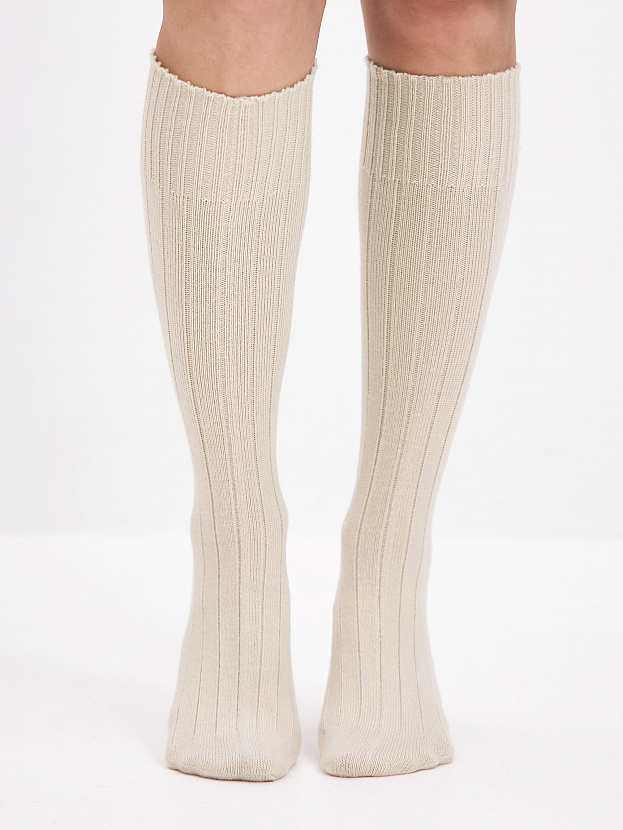 Гольфы трикотажные Степ (молочный, 36-40)