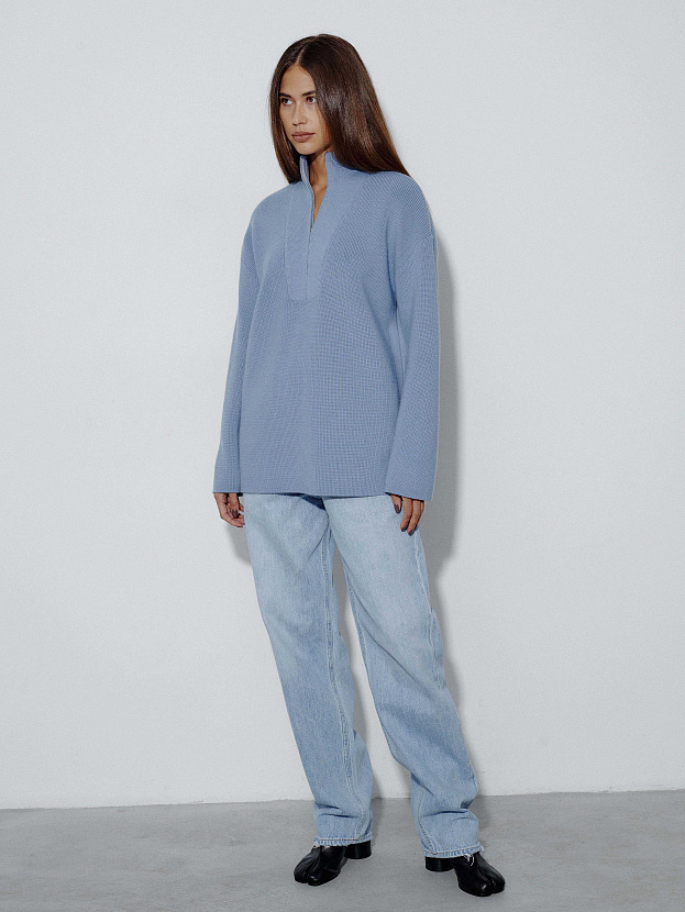 Голди джемпер трикотажный (серо-голубой, 44-46)