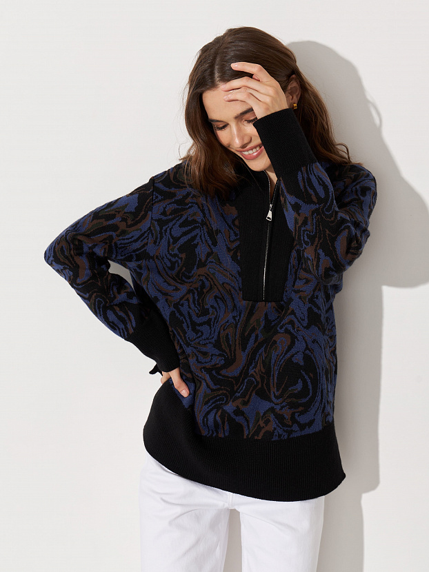 Грация джемпер трикотажный (черный, 44-46)