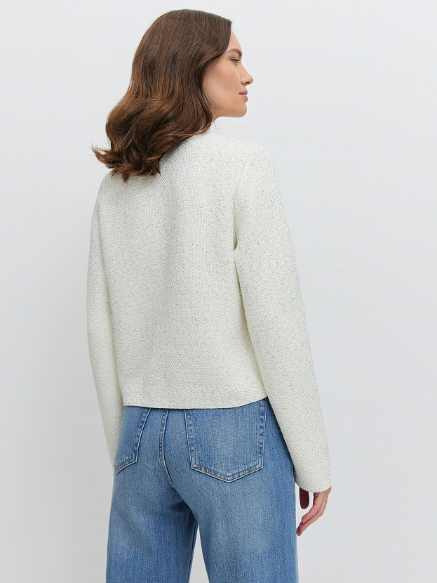 Антарес жакет трикотажный (белый/перламутровый, 44-46)